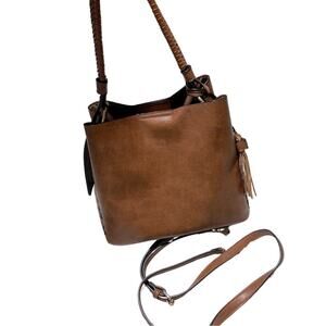 Jen & Co olivia animal print sides hobo with crossbody strap. Vegan. NWOT